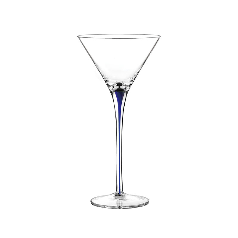 verre martini 12 oz. Tempest Cobalt, Clear/Blue