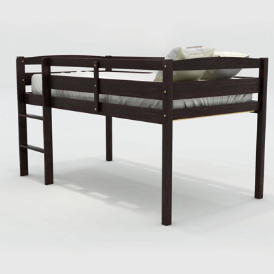 Twin Wood Loft Bed Low Loft Beds With Ladder,Twin