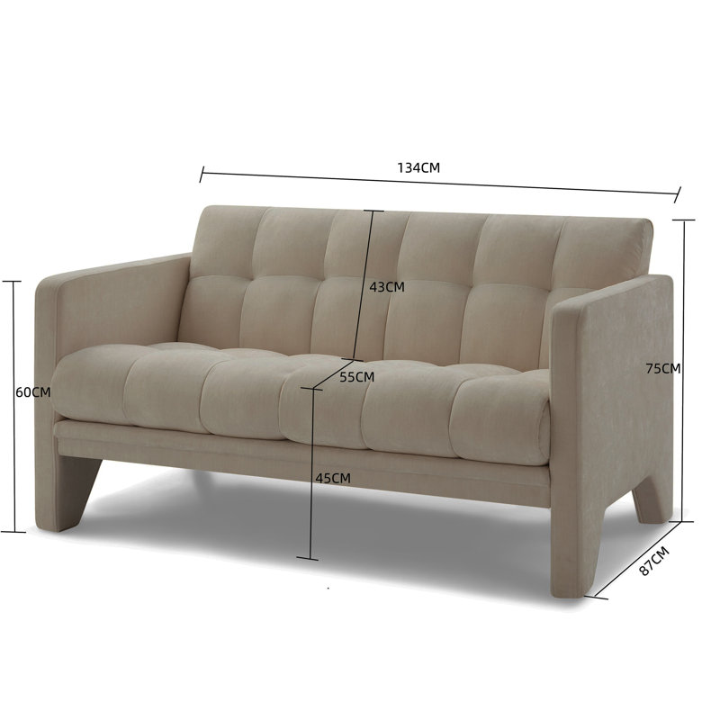 Saga 2 Seater Sofa, Marl Textured Weave - Warm Grey