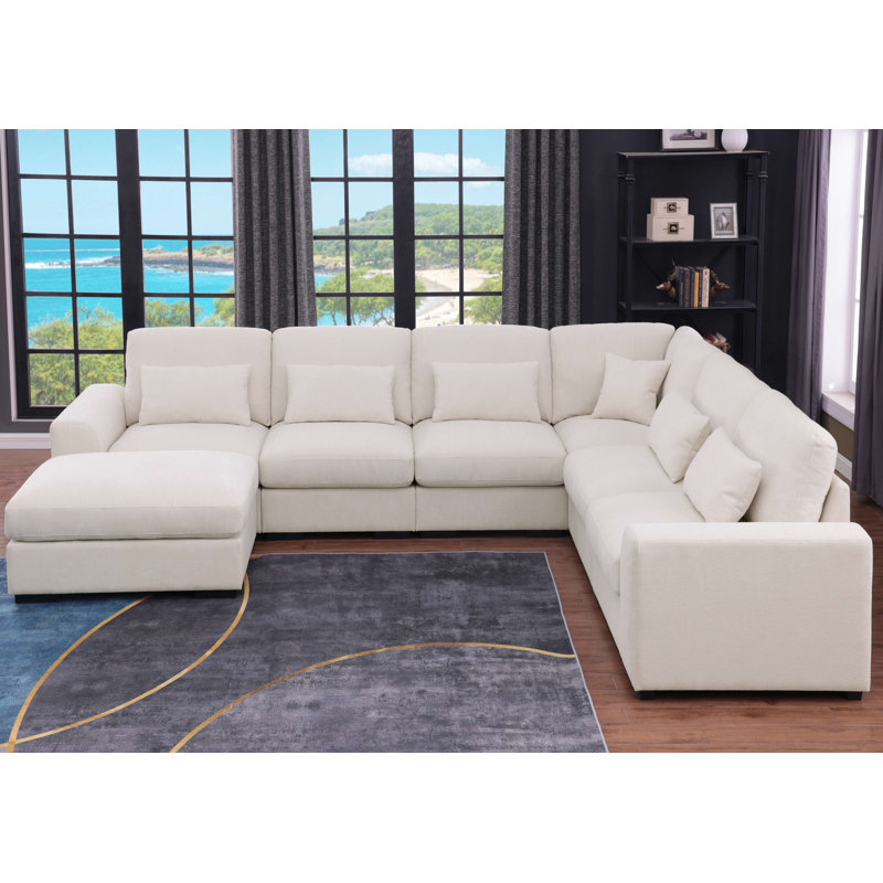Canapé modulaire 7 pièces 7 pièces, Beige