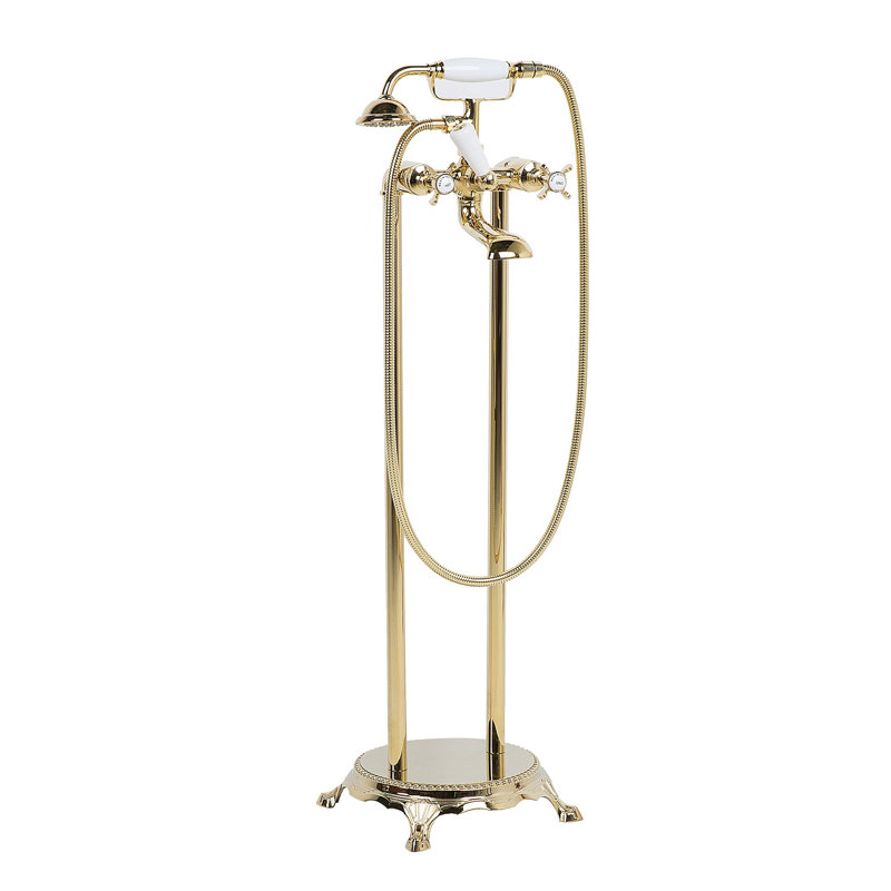 Hannah Floor Tub Spout Bath Filler with Diverter
