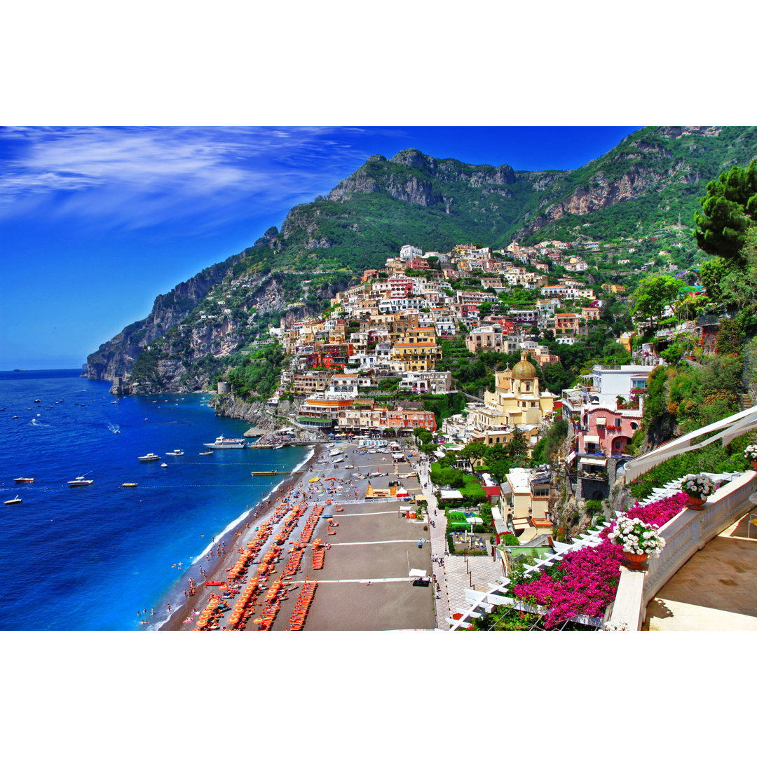 Scenic Positano - Wrapped Canvas Photograph