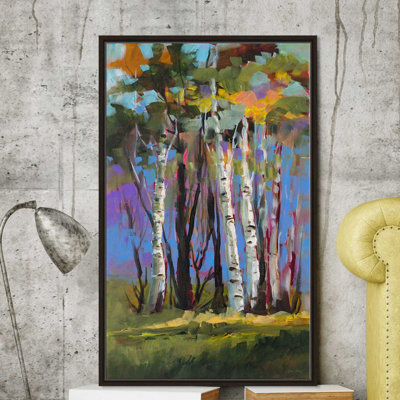 «Golden Birch Trees» par Jane Slivka, reproduction sur toile