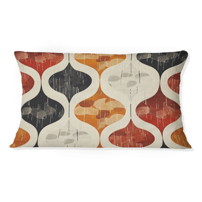 Coussin lombaire orange Midcentury Charm V - Midcentury