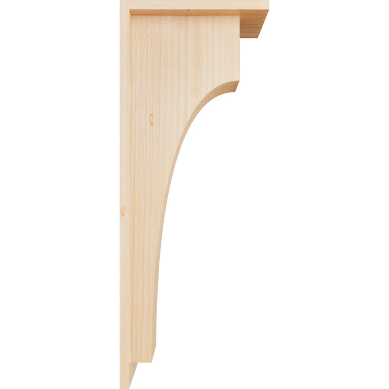 Corbeau Huntington avec plaque arrière, H 26 po x l 5,5 po x P 10 po, Sapin de Douglas, Lisse
