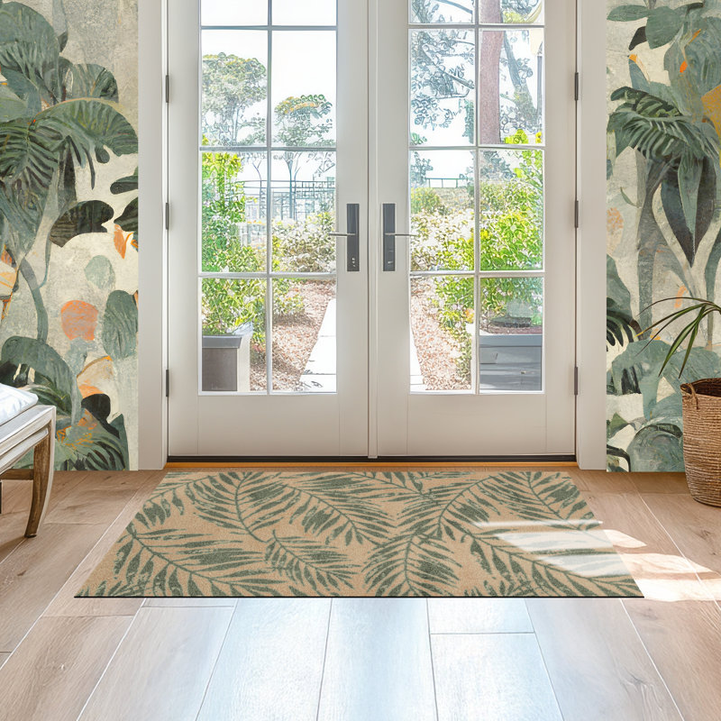 Tapis de sol Palm Leaf, Sauge, L 28 po x L 47 po