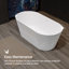 59" X 28" Freestanding Soaking Acrylic Bathtub