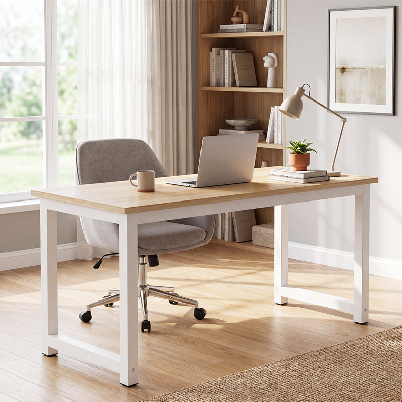 Bureau d'ordinateur 63 ", 63*23.6 inch, Natural+Black