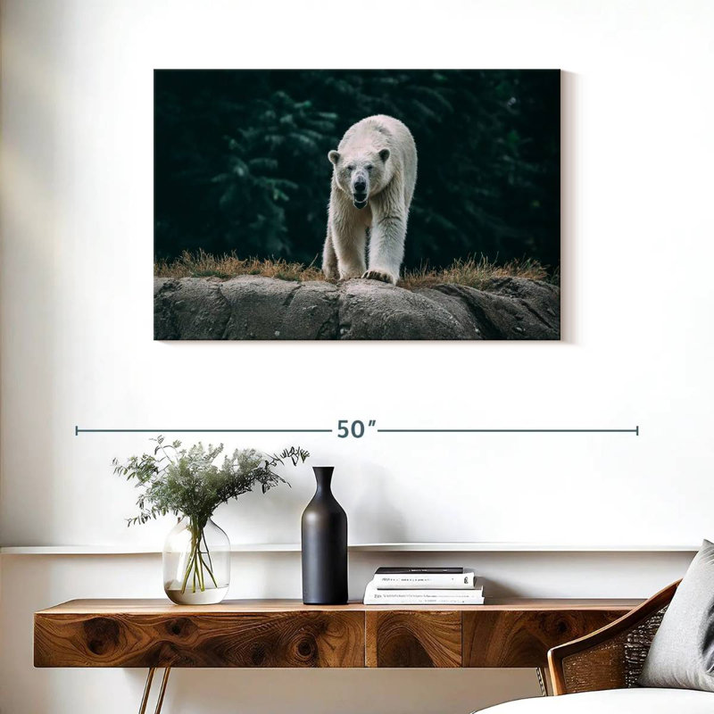 Brampt Angry Polar Bear, 24" H x 36" W