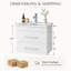 Ensemble de meuble-lavabo mural 24 po avec lavabo intégré en céramique, blanc