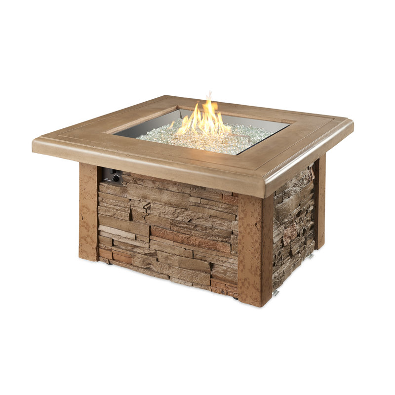 Square Smokeless Fire Pit Table with Hidden Fuel Tank