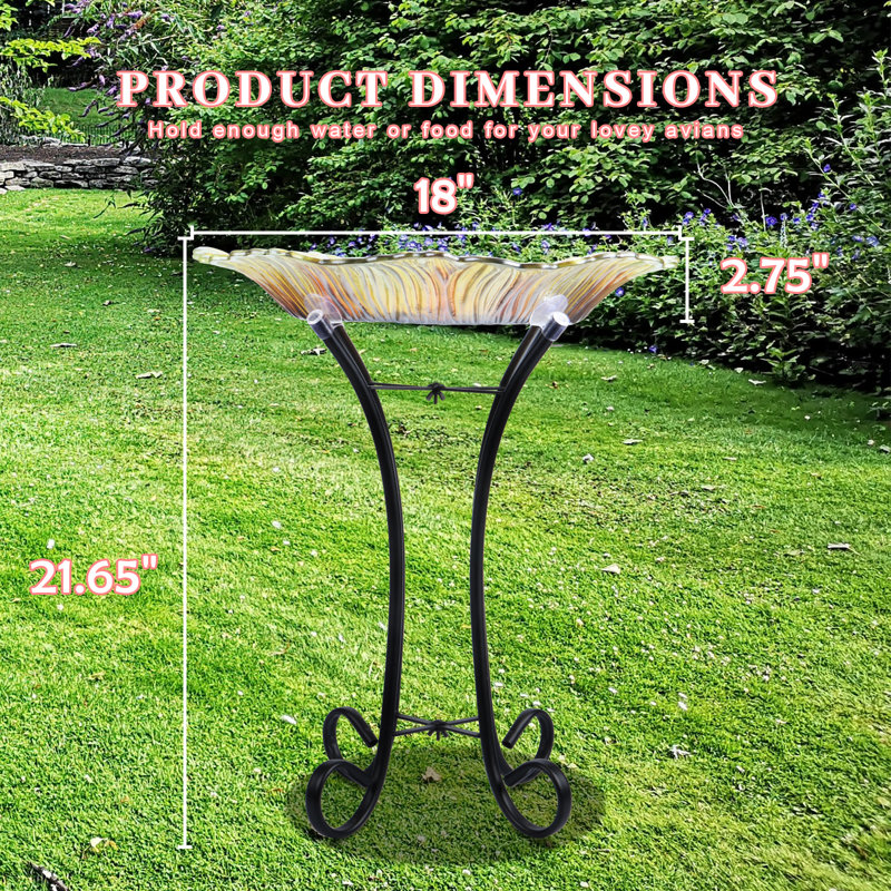 Wheelock Glass Mosaic Birdbath