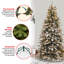 The Holiday Aisle® 7.5ft. Snowy Mountain Pine Slim Pine Tree with Clear Lights