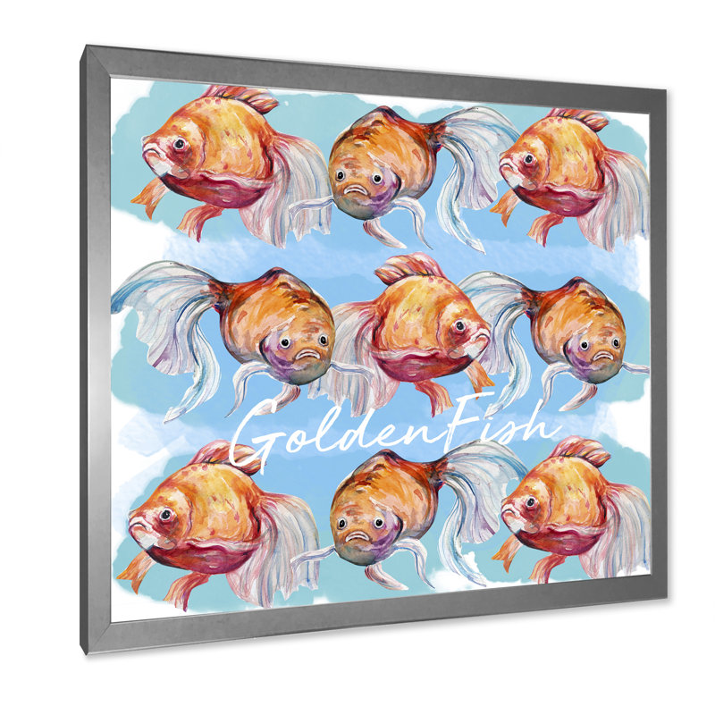 " Fish III ", Silver Picture Framed, 30" H x 30" W x 1" D