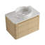 Meuble-lavabo mural de 30 pouces avec lavabo d'art en céramique et portes à fermeture en douceur, peu encombrant et élégant