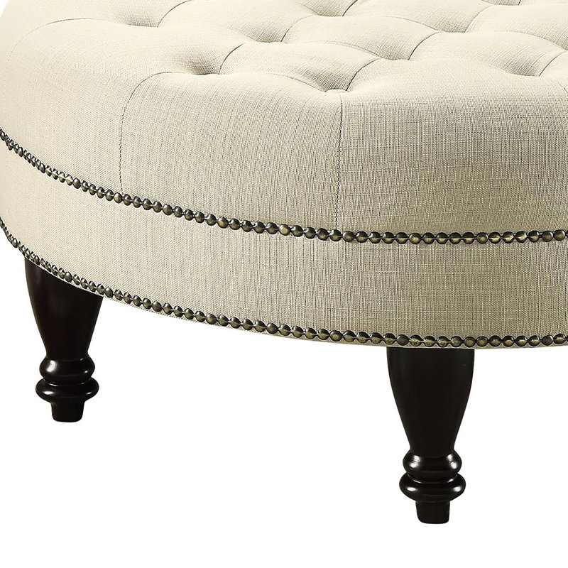 Avoine avec capitonnage confortable et pieds brun foncé