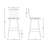 38.5" H Solid Wood Slat Back Counter Stool (Set of 2)-30850182