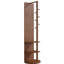 Miroir double 19,6 x 68,8 po en noyer, fabriqué en bois massif, en bois d'hévéa et en verre - augmente la capacité de rangement de la maison, finition noyer, 19,6 x 68,8 po et convient à un décor de plage