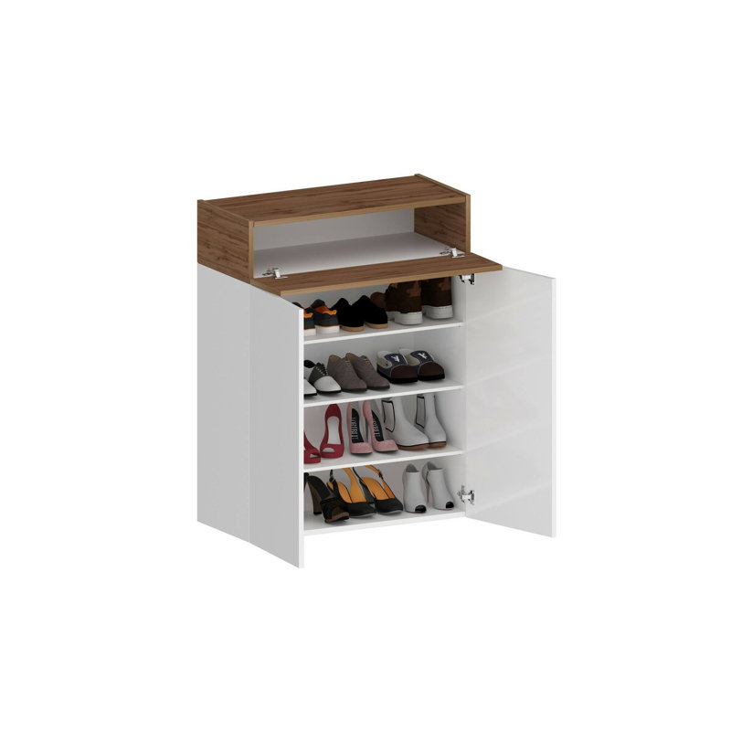 15 Pair Shoe Storage Cabinet, Beige