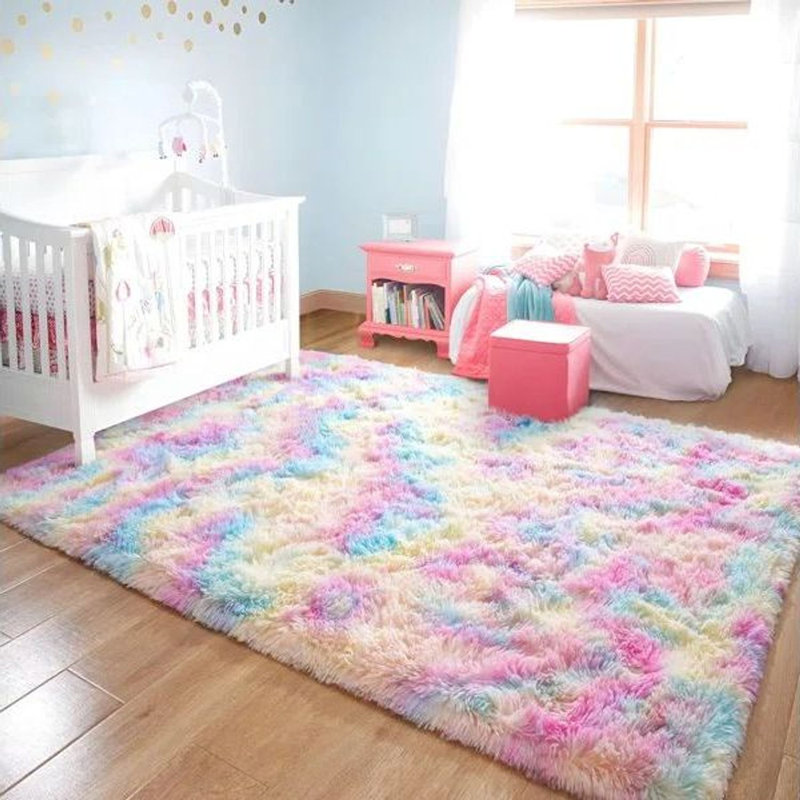 Karah Blue/Pink/Yellow Rug, Rectangle 80 x 150cm