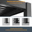 Pergola d'extérieur en aluminium à persiennes avec lumières DEL solaires et toit réglable, pergola de patio toutes saisons pour terrasse-105007309-105007310