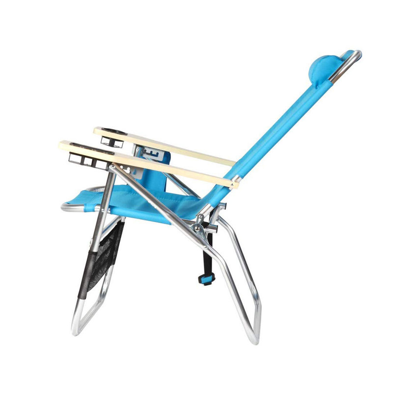 Folding Beach Chair, Light Blue