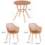 Rimini Patio Dining Set with Round Metal Table & Armchairs-1834387537