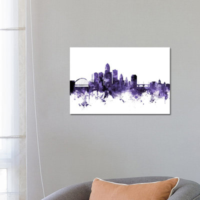 Des Moines, Iowa Skyline by Michael Tompsett - 1 Piece Wrapped Canvas Wall Art