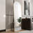 The 4St Generation Of Floor Mounted Full Length Mirrors. Aluminum Alloy Metal Frame Arched Wall Mirror, Bathroom Makeup Mirror, Bedroom Porch, Clothing Store.Gold Frame.64.9 "* 23.2"