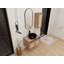 Meuble-lavabo de 30 po avec lavabo d'art en céramique et armoire latérale, 2 portes à fermeture en douceur, montage flottant, contreplaqué (emballage KD)-125514730