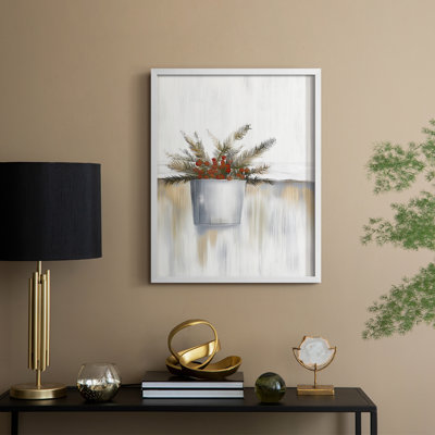 «Christmas Holiday Art CDX III», reproduction encadrée - bois massif