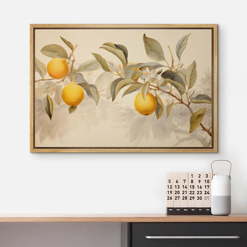 Aliments pour la cuisine «Peach Fruit And» sur, H 16 po x l 24 po, Encadré naturel