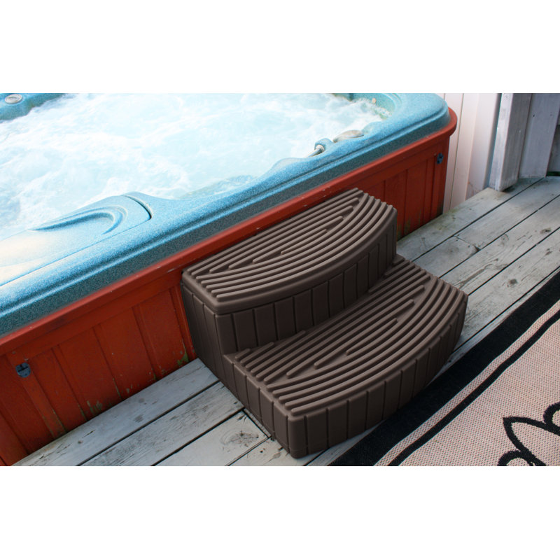 Oak Brown 2-Step Plastic Storage Step