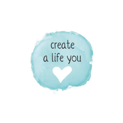 Create A Life Teal - Wrapped Canvas Print