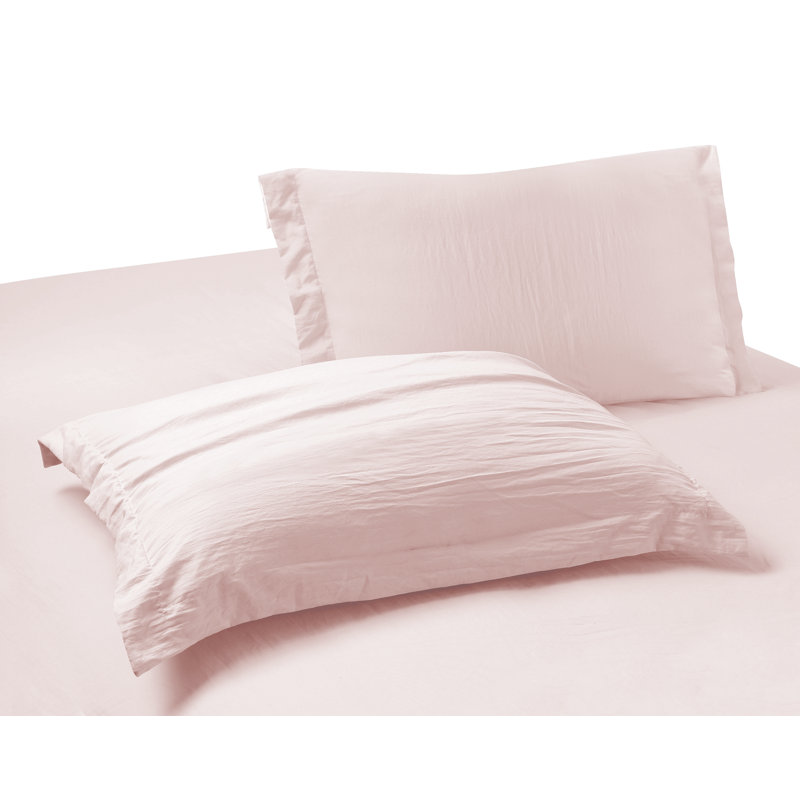 Rose Blush Microfiber King/Cal King Duvet Cover Set