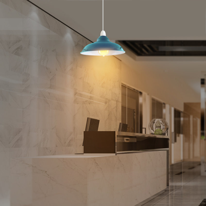 Violetta 13.5cm H Metal Bell Lamp Shade ( Uno ), Dark Blue