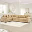 Canapé modulaire surdimensionné surdimensionné en nuage, canapé modulaire convertible avec accoudoirs très larges à assise profonde, 12 coussins décoratifs en velours côtelé de qualité supérieure, conception ergonomique, assemblage facile, pour les salons, chameau-2098833171