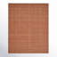 Tapis orange en polyester tissé à la main Rectangle Fleurette-2012449788