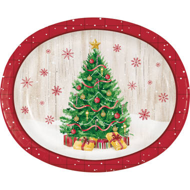 Glad White & Gray Snowflake Pattern 10 Premium Paper Plates, 20