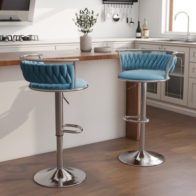 Christal Swivel Upholstered Adjustable Height Counter Stool
