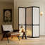 Paravent 3 panneaux en bois massif noir-594236203