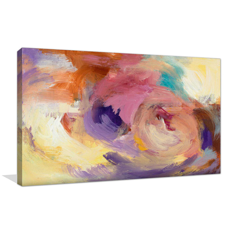 Tourbillons de pensées - reproduction d'art sur toile tendue, H 18 po x l 40 po x P 1 po