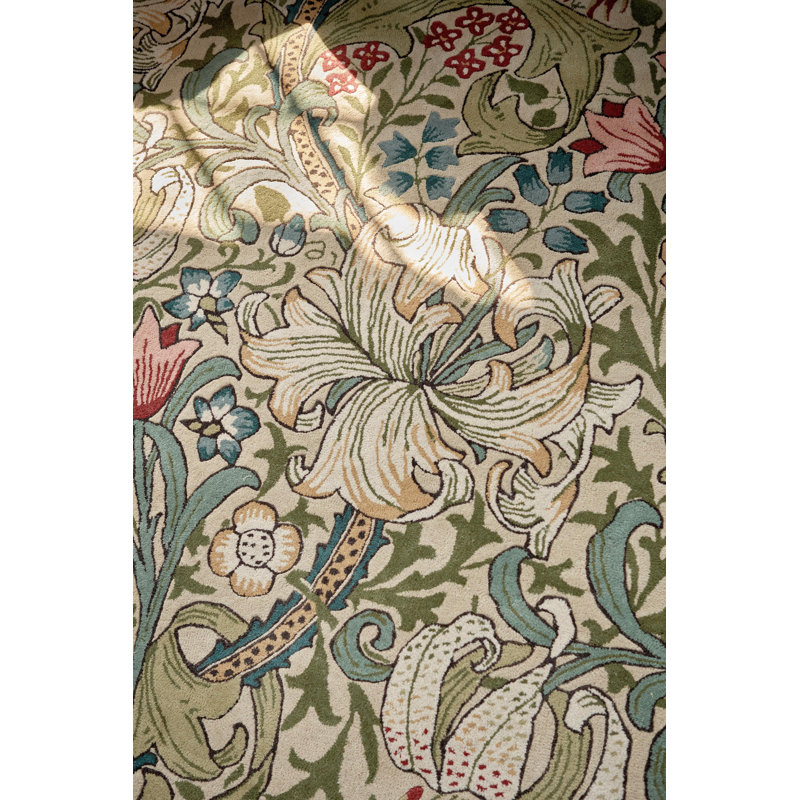 Handmade Wool Floral Area Rug, Rectangle 8'2" x 11'6"