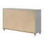 Commode 6 tiroirs argent clair