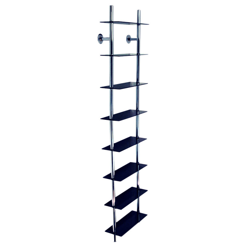 168cm H Wall Mounted Media Storage, Black