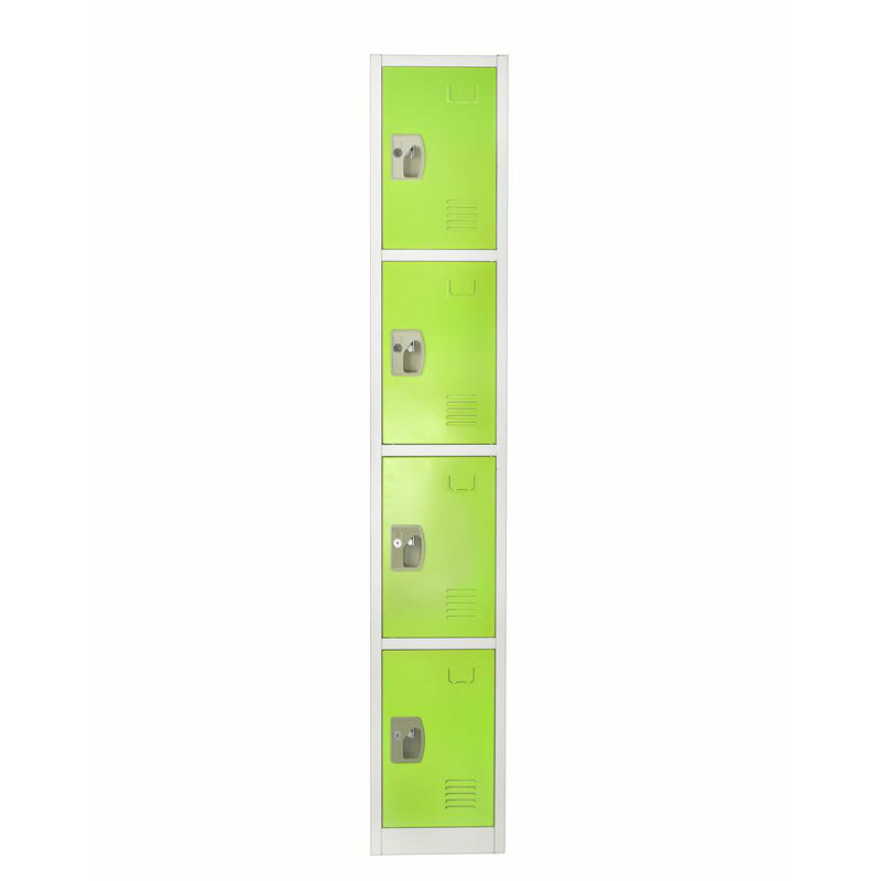 Green 72'' 4-Tier Steel Freestanding Locker with Key Lock