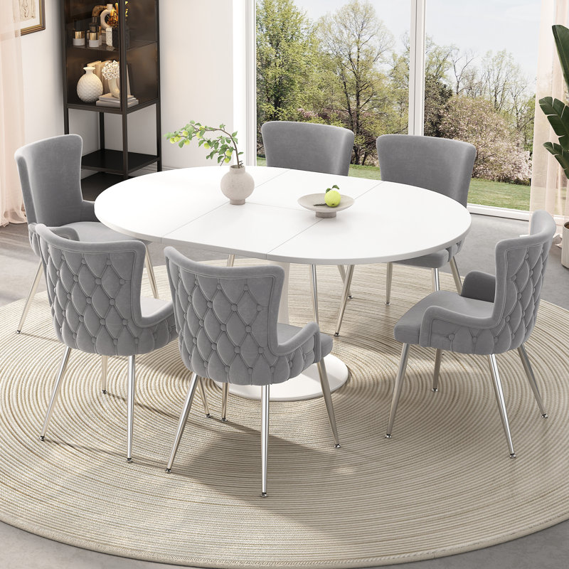 Chaises de salle à manger Ellington, Gris, 6