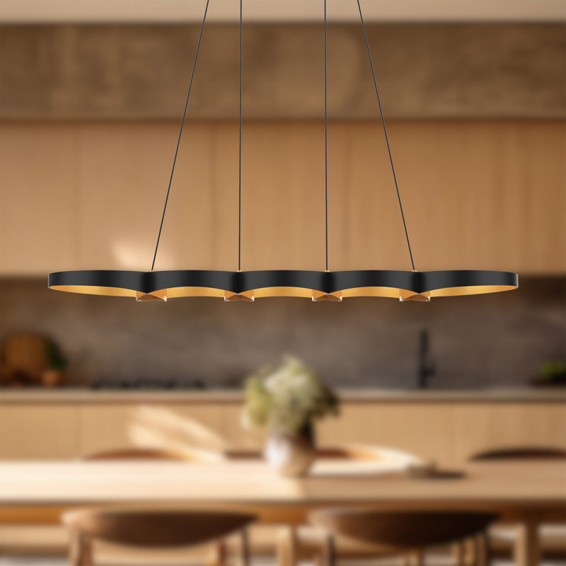 Maestro 4 - Light LED Pendant, Black/Gold, Black/Gold