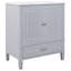 Meuble-lavabo de 30 po avec lavabo en céramique, charme rétro gris, porte silencieuse, armoire et tiroir à options de rangement abondantes, meuble-lavabo Allure Grace, grande tablette de porte réglable-1081031173-1081031177