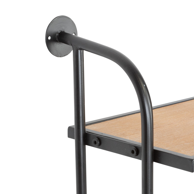 Étagère murale Emery, H 25 po x l 26 po x P 8 po, Noir